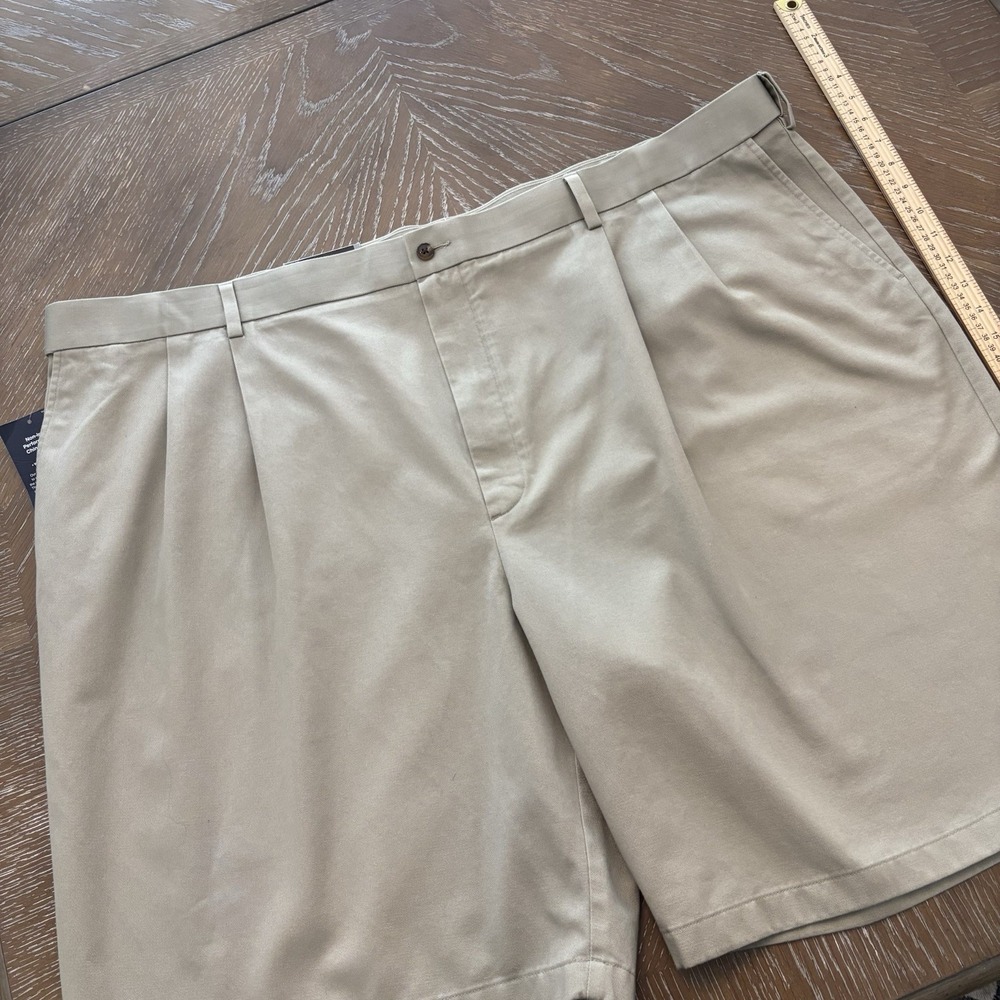 ROUNDTREE & YORKE BIG MENS‎ CLASSIC FIT PLEATED FRONT COTTON WALKING SHORTS $38